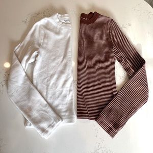 Abercrombie & Fitch Soft Essentials Long Sleeve Crew Tops, Size Medium